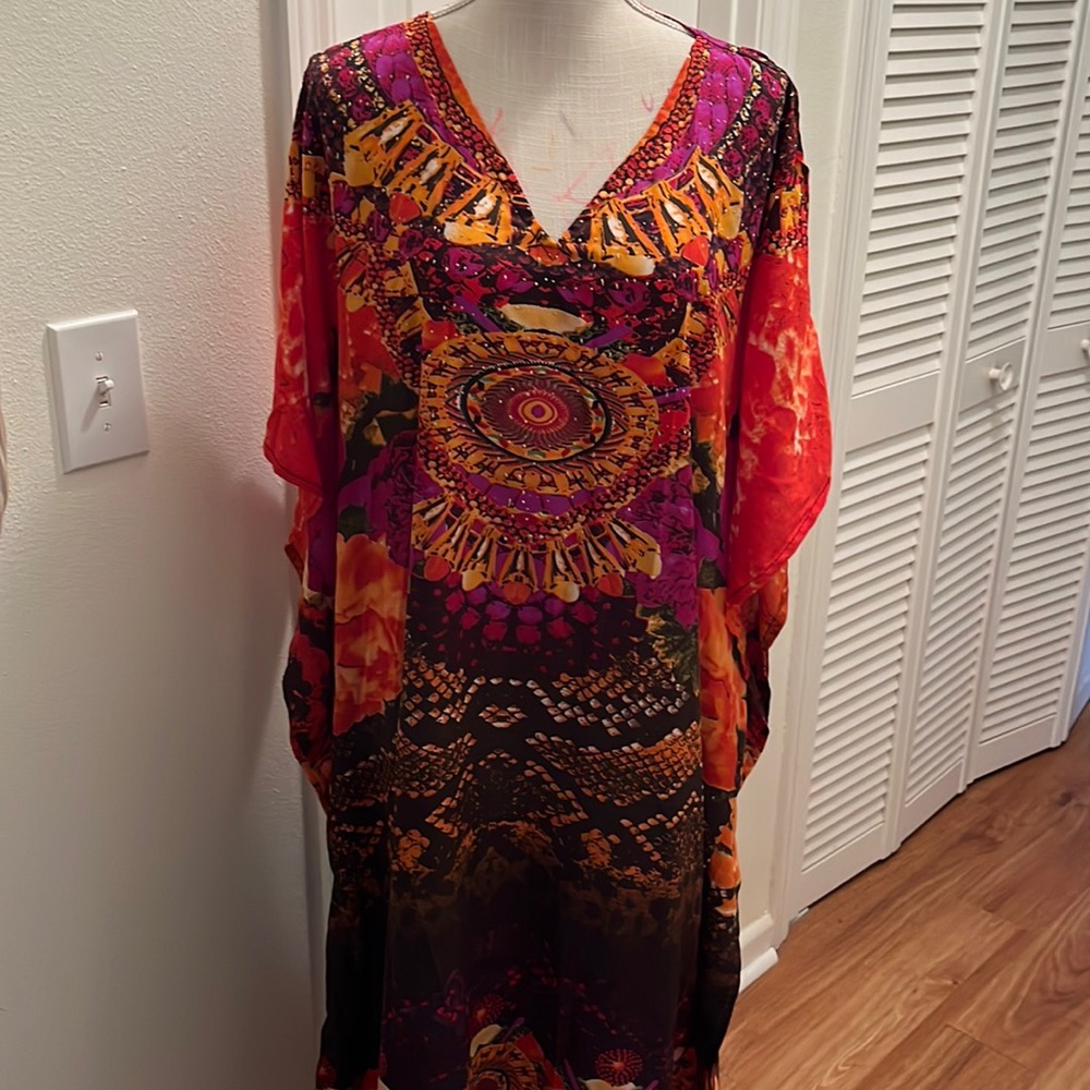 Shore Drive colorful beach caftan